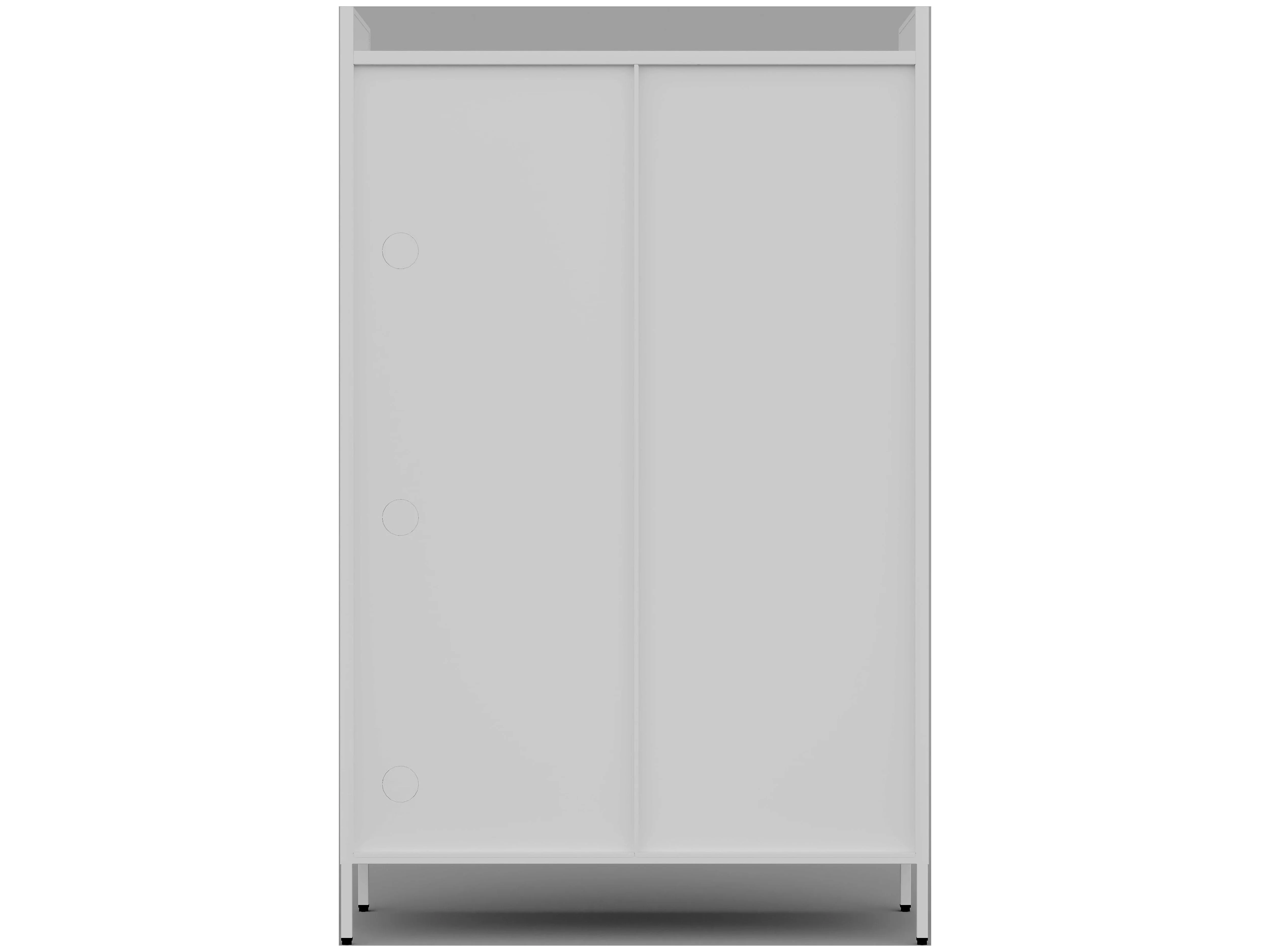 Lumary White 3-Tier Buffet Cabinet: Detachable, Folding Mesh Doors, Sturdy Steel Construction with Excellent Load-Bearing Capacity