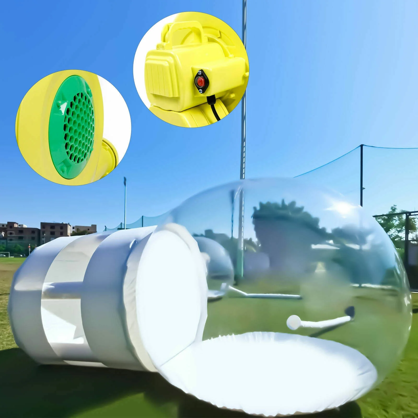 YIYIBYUS Bubble Tent Inflatable Transparent Camping Tent Outdoor Dome Bubble House with Blower for Patio Backyard Party Picnic Foldable