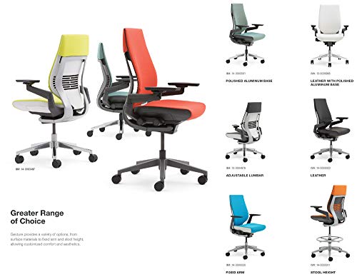 Steelcase Gesture Office Chair - Ergonomic Work Chair with Wheels for Carpet - Comfortable - Intuitive-to-Adjust for Desk - 360-Degree Arms