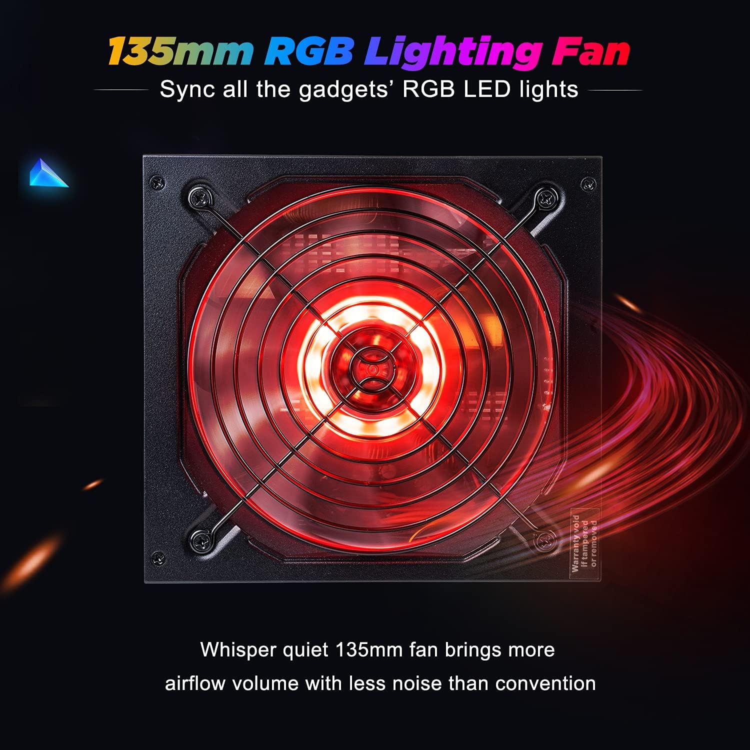 PowerSpec 650W Power Supply 80 Plus Bronze Certified Fixed Cable Non-Modular ATX PSU Active PFC SLI Crossfire Ready Gaming PC Computer Switching