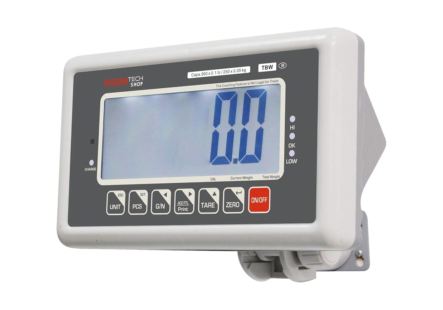 VisionTechShop TBW-500 Bench Scale for Warehouse Industrial Shipping Scale and, Lb/Kg Switchable, 500lb Capacity, 0.1lb Readability