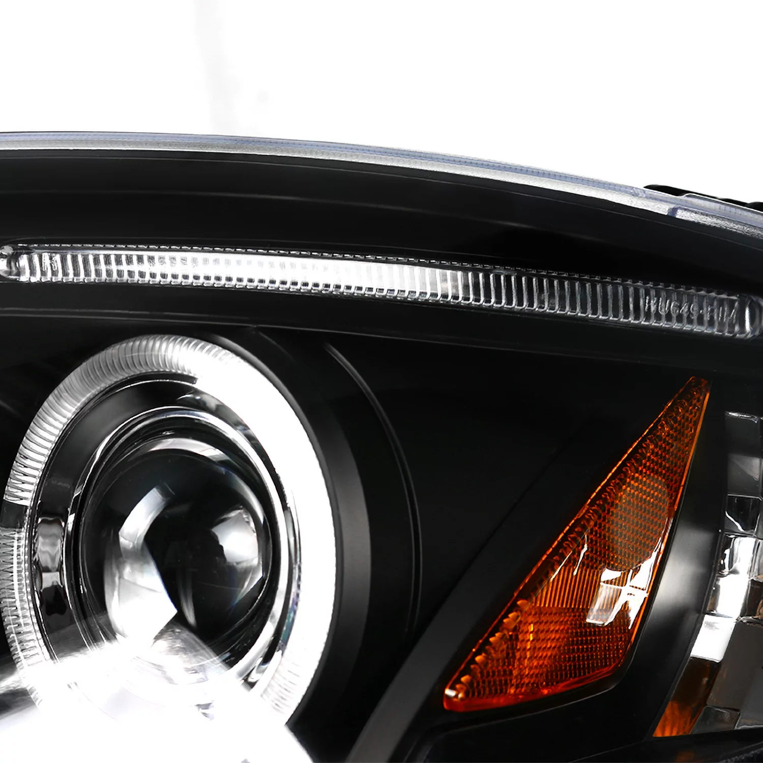 Spec-D Tuning Halo Chrome Projector Headlights/ LED Fog Lights Compatible with Mitsubishi Eclipse Left + Right Pair Headlamps Assembly