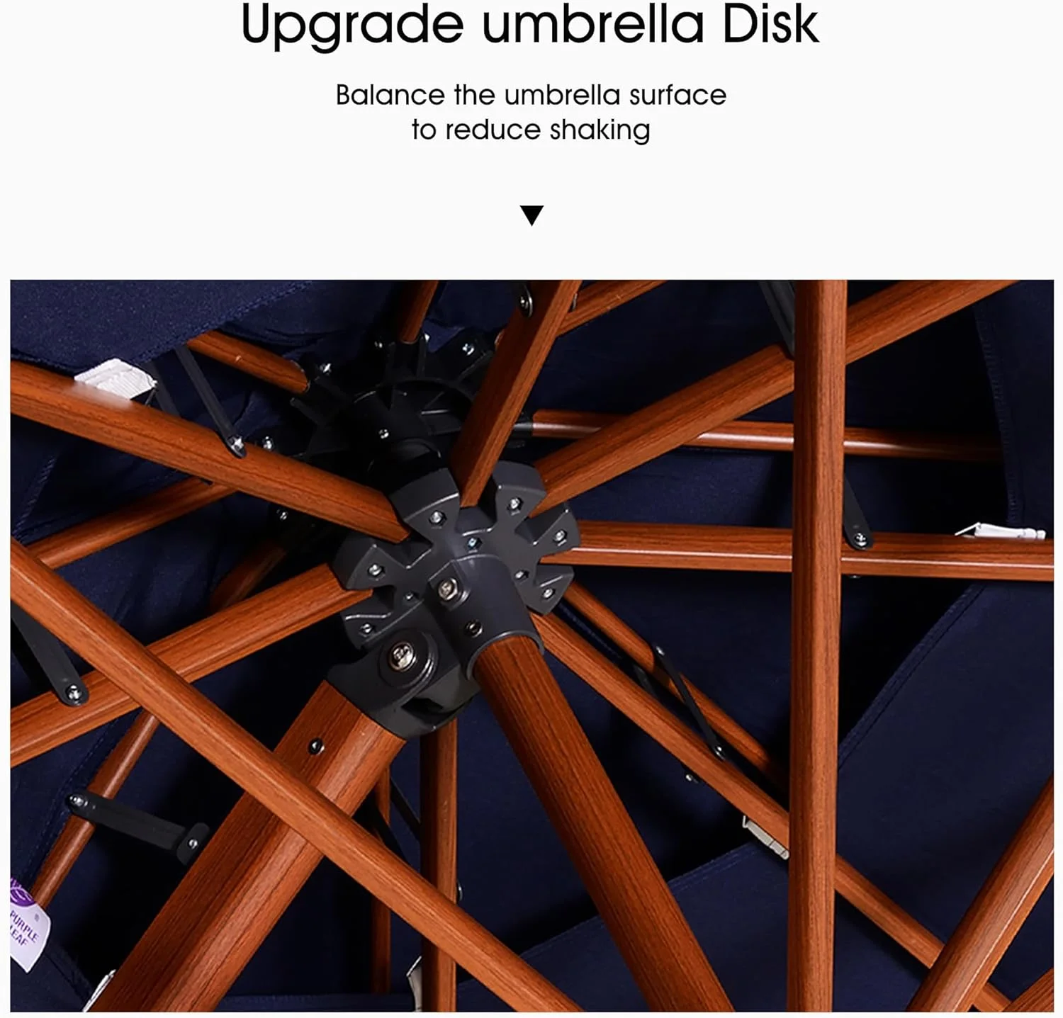 PURPLE LEAF 13ft Patio Umbrella Outdoor Round Umbrella Large Cantilever Umbrella Windproof Offset Umbrella Heavy Duty Sun Umbrella for Garden Deck