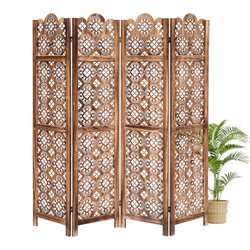 5.6FT Tall Room Divider,Japanese Room Divider 6 Panel Shoji Screen Room Dividers