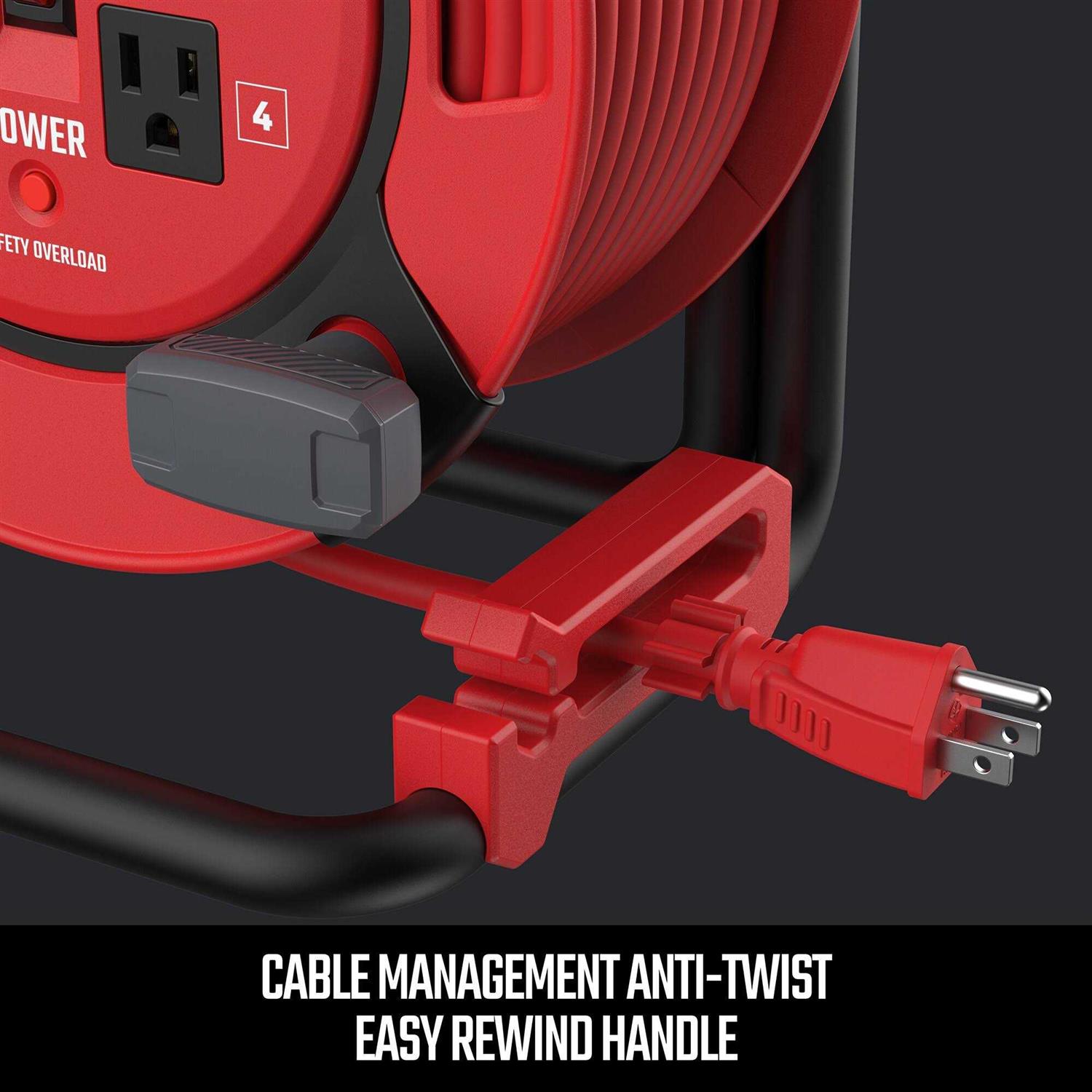 Craftsman Retractable Extension Cord Reel 50 Ft. 4 Outlets CMXCRPA1450 - Shop Hardware Tools Online Store