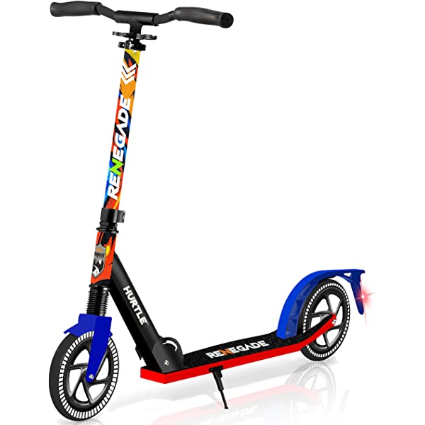 Hurtle Scooter &ndash; Scooter for Teenager &ndash; Kick Scooter &ndash; 2 Wheel Scooter with Adjustable T-Bar Handlebar &ndash