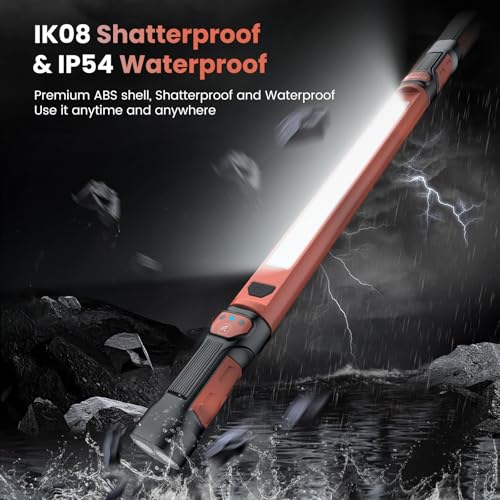 Work Light【AUTO ON/Off】 3000LM LED Magnetic Work Light bar 5200mAh Under Hood Work Light with Hooks