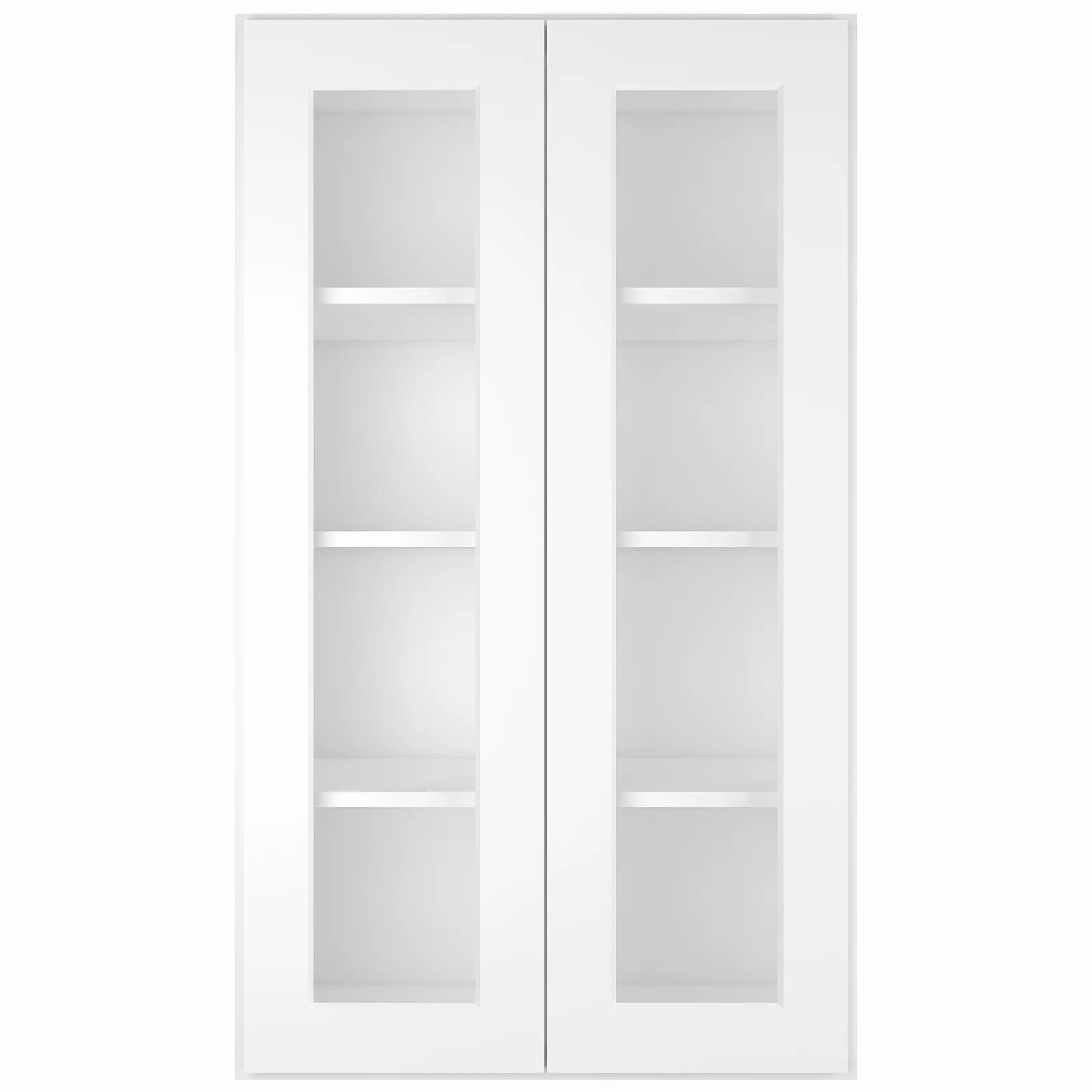 Homlux 24-in W x 12-in D x 42-in H in Shaker White Plywood Wall Kitchen Cabinet Glasses Not Included