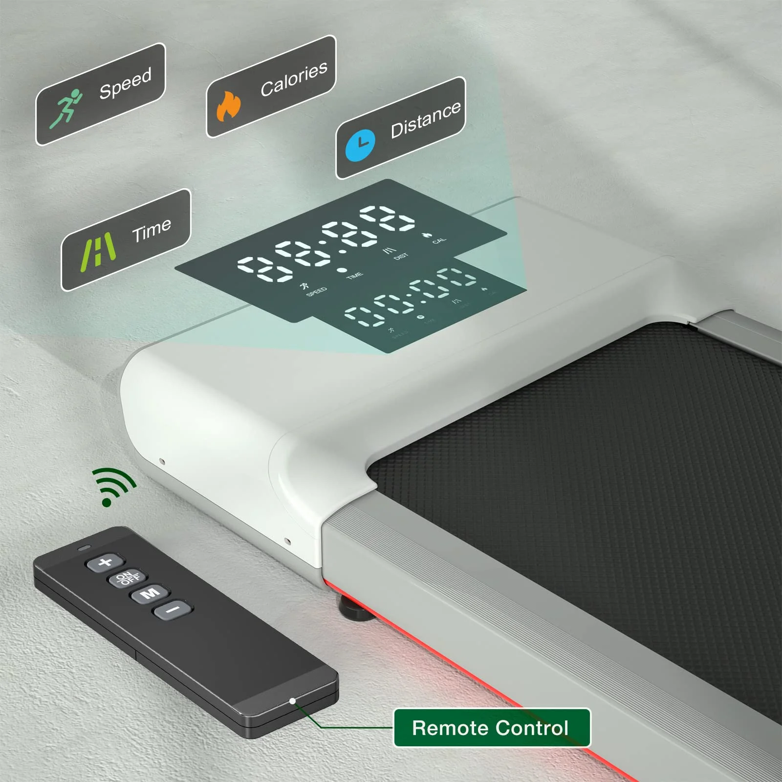 SSPHPPLIE SupeRun Walking Pad 300lb, 40*16 Walking Area Under Desk Treadmillwith Remote Control