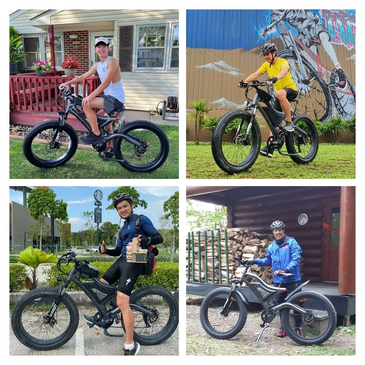 Aostirmotor Electric Mountain Bike 750W 48V15Ah Removable Lithium Battery, Fat Tire Ebike 26x4.0 inch Electric Bike for Adults