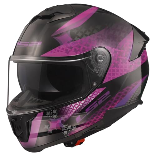 LS2 Helmets Stream II Full Face Motorcycle Helmet W/SunShield (Matte America Gray/Black - X-Large)