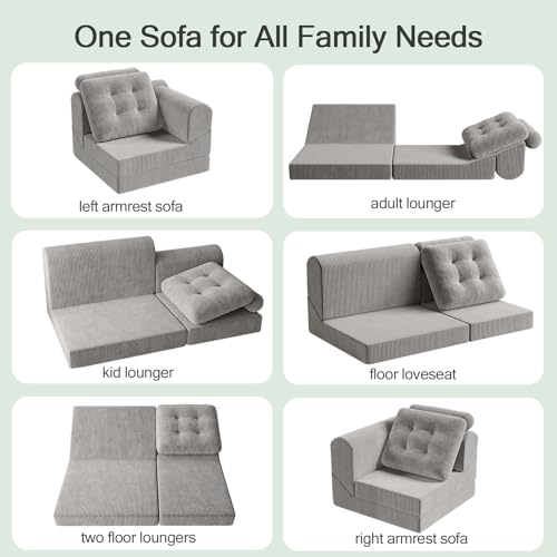 COMAX Folding Sofa Bed, Convertible Chair Bed Corduroy 3-in-1 Foldable Floor Couch with High-Density Foam, Futon Sofa Sleeper Mattress