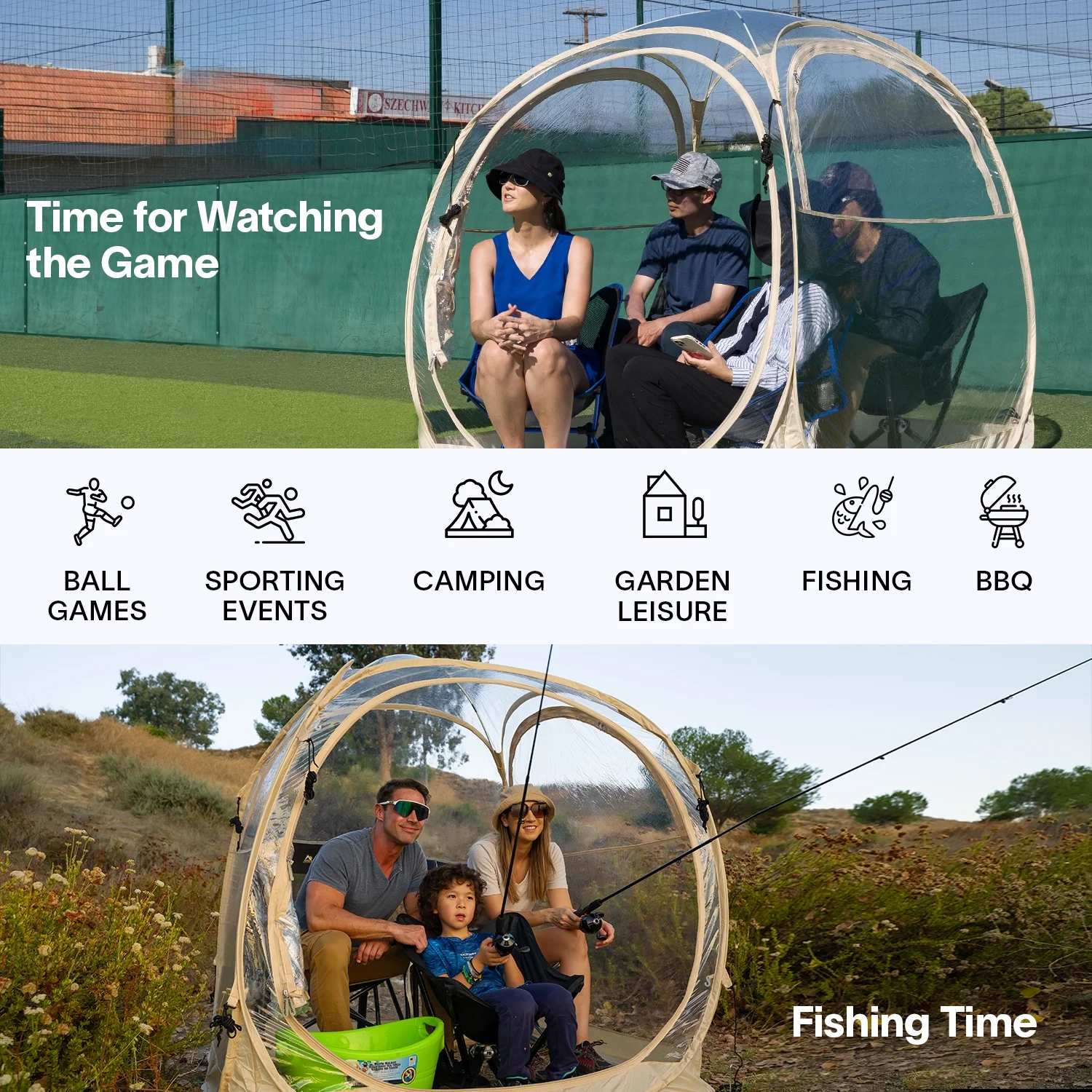 Pop-Up Weatherproof Sport Pod Tent for Camping, Fishing, and Shelter