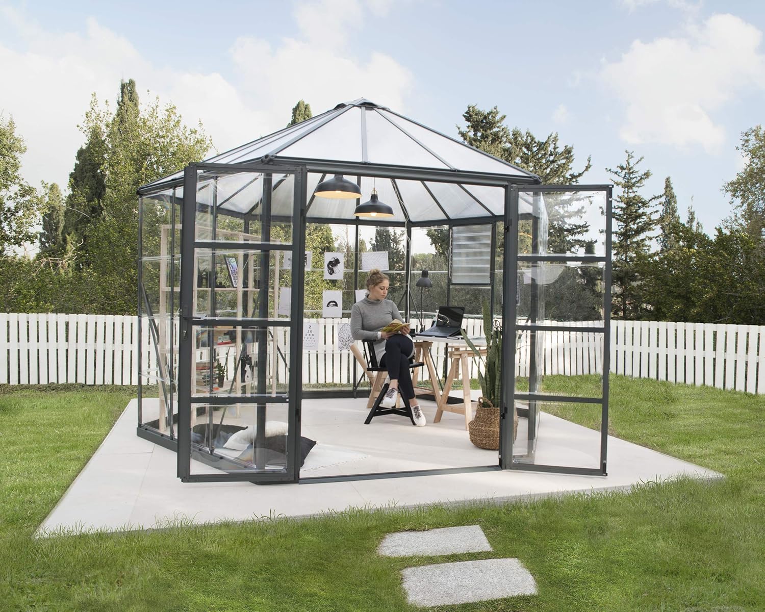 Palram - Canopia Oasis Greenhous - 7' x 8' x 9' - Gray