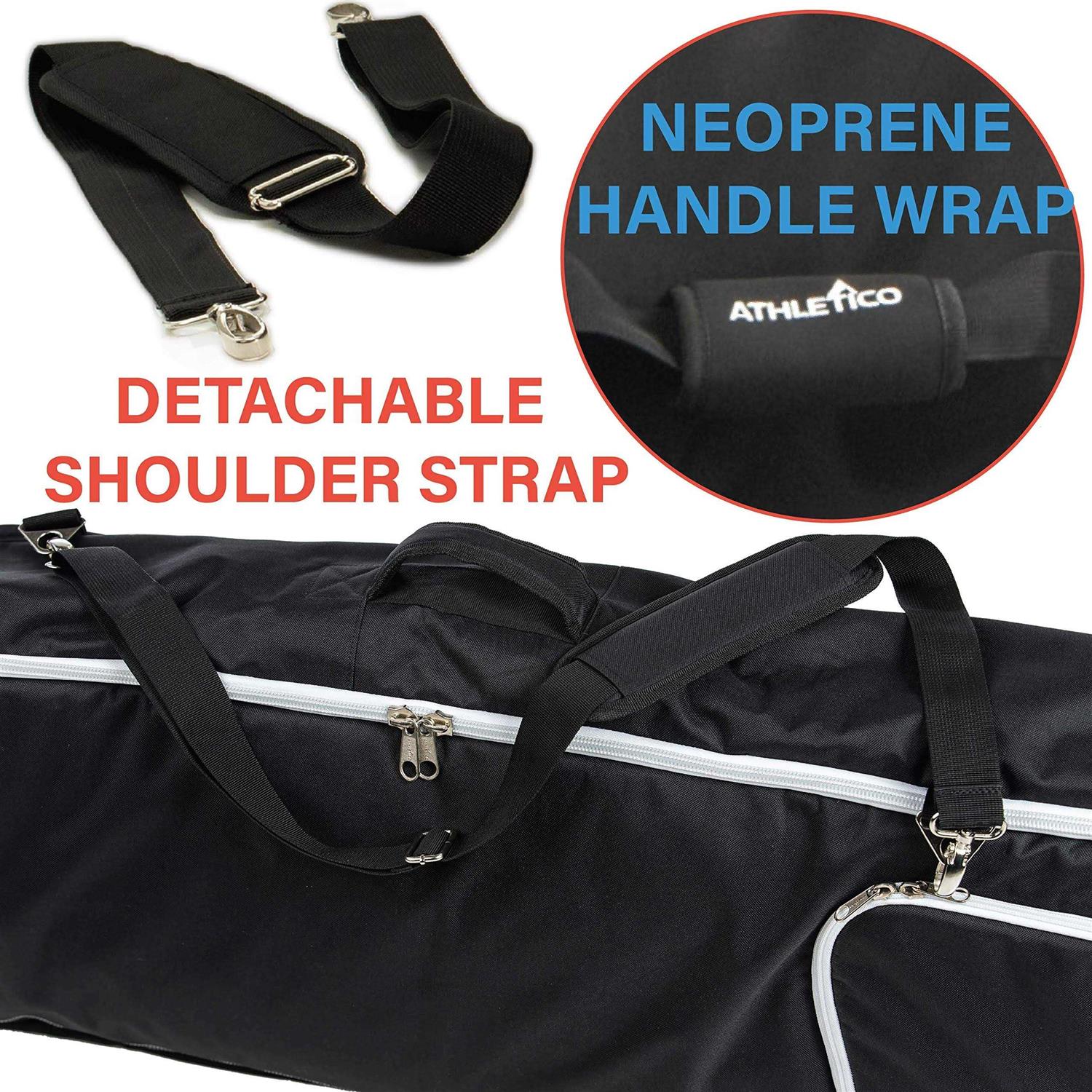 Athletico Rolling Double Ski Bag - Sports Supplies Online Store