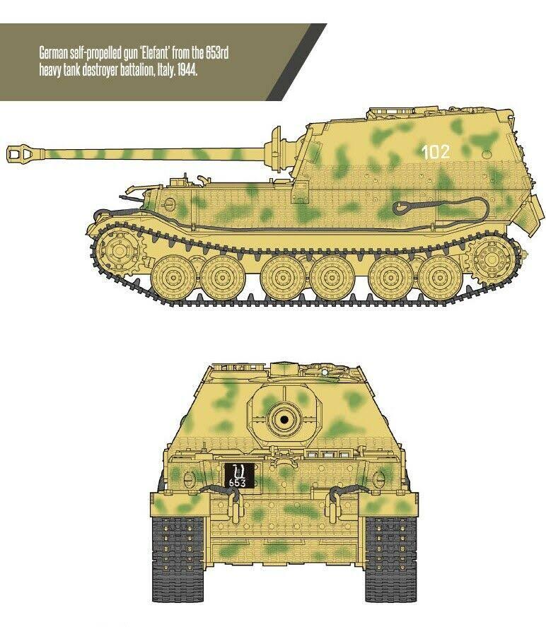 Academy 13537 German Elefant Sd.Kfz.184 Tank Plastic Hobby Model Kit