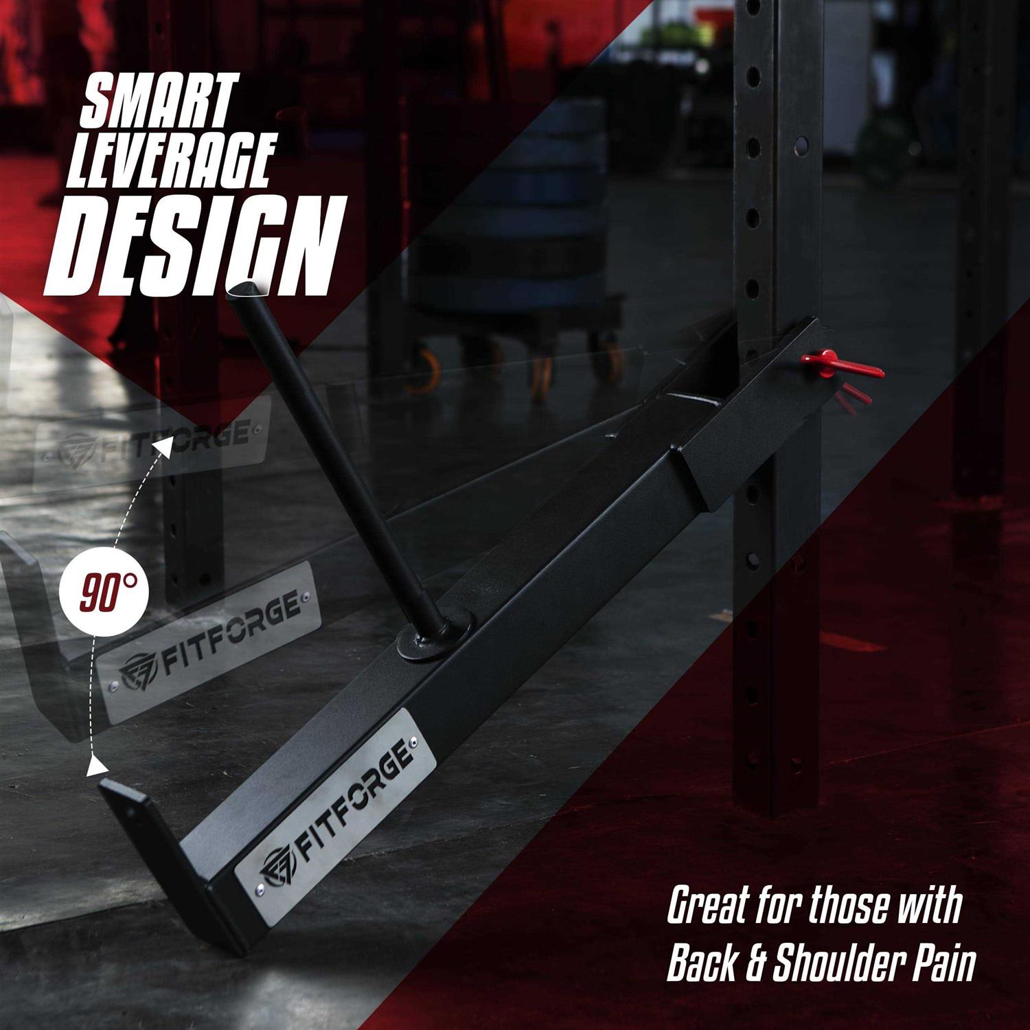 FitForge Belt Squat Attachment for Rack Space Saving Power Rack Squat Stand Attachment - Sports Supplies Online Store