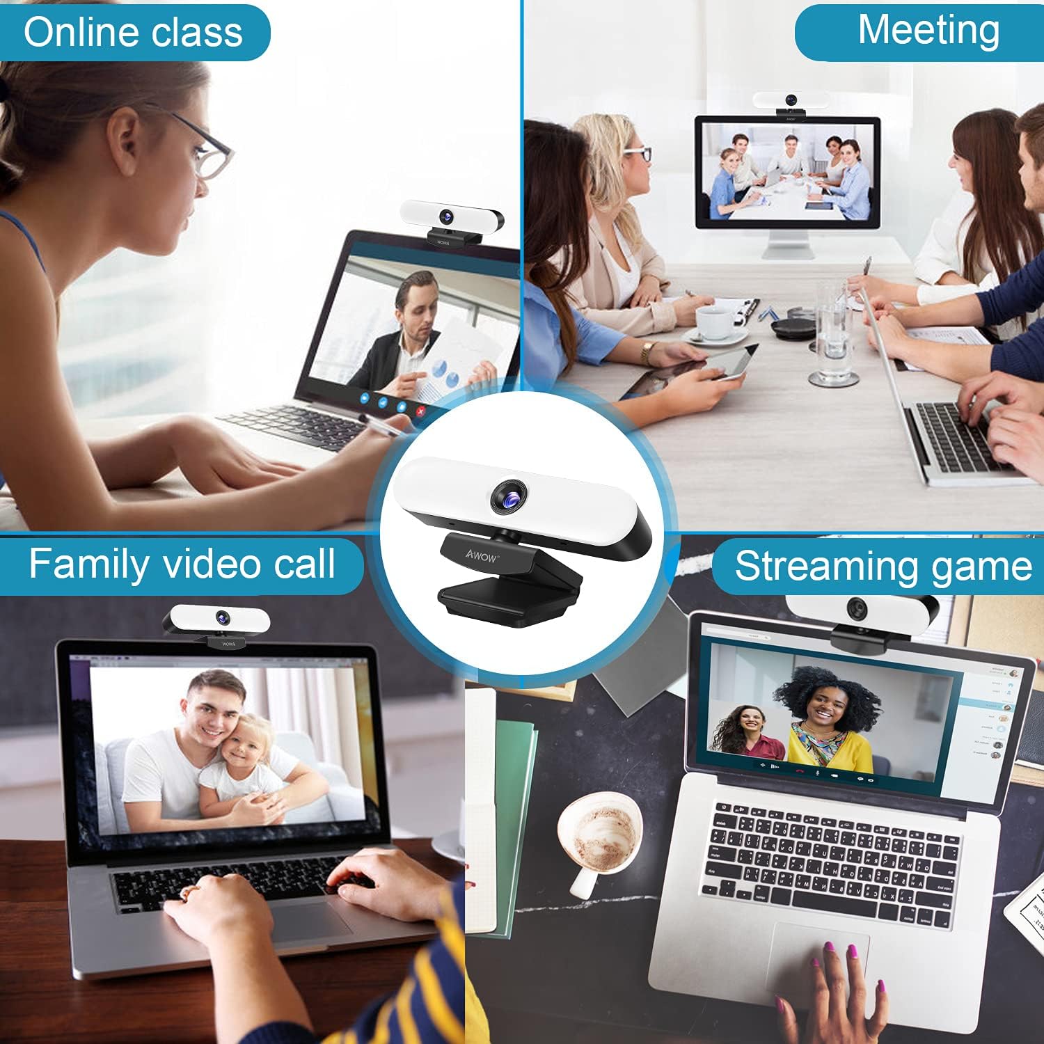 AI Humanoid Auto Tracking Webcam 1080P