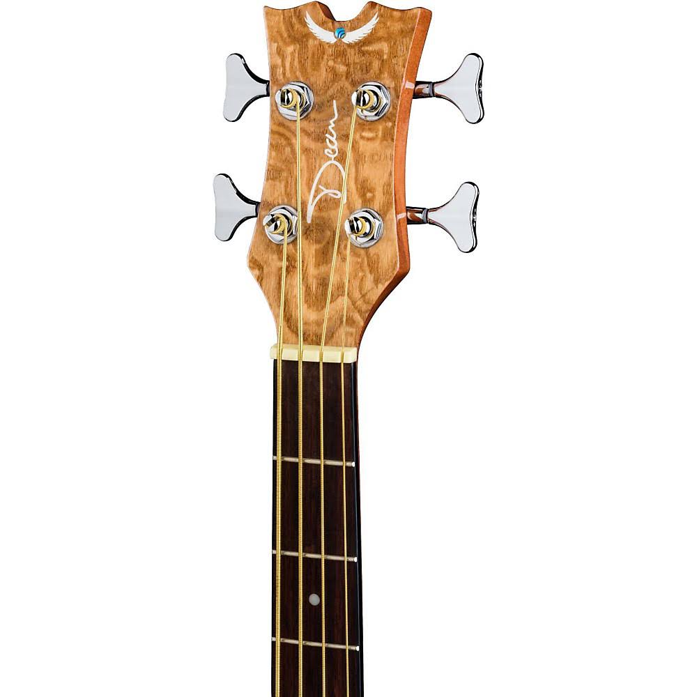 Dean Exotica Quilted Ash Acoustic-Electric Bass Guitar with Aphex Gloss, Natural