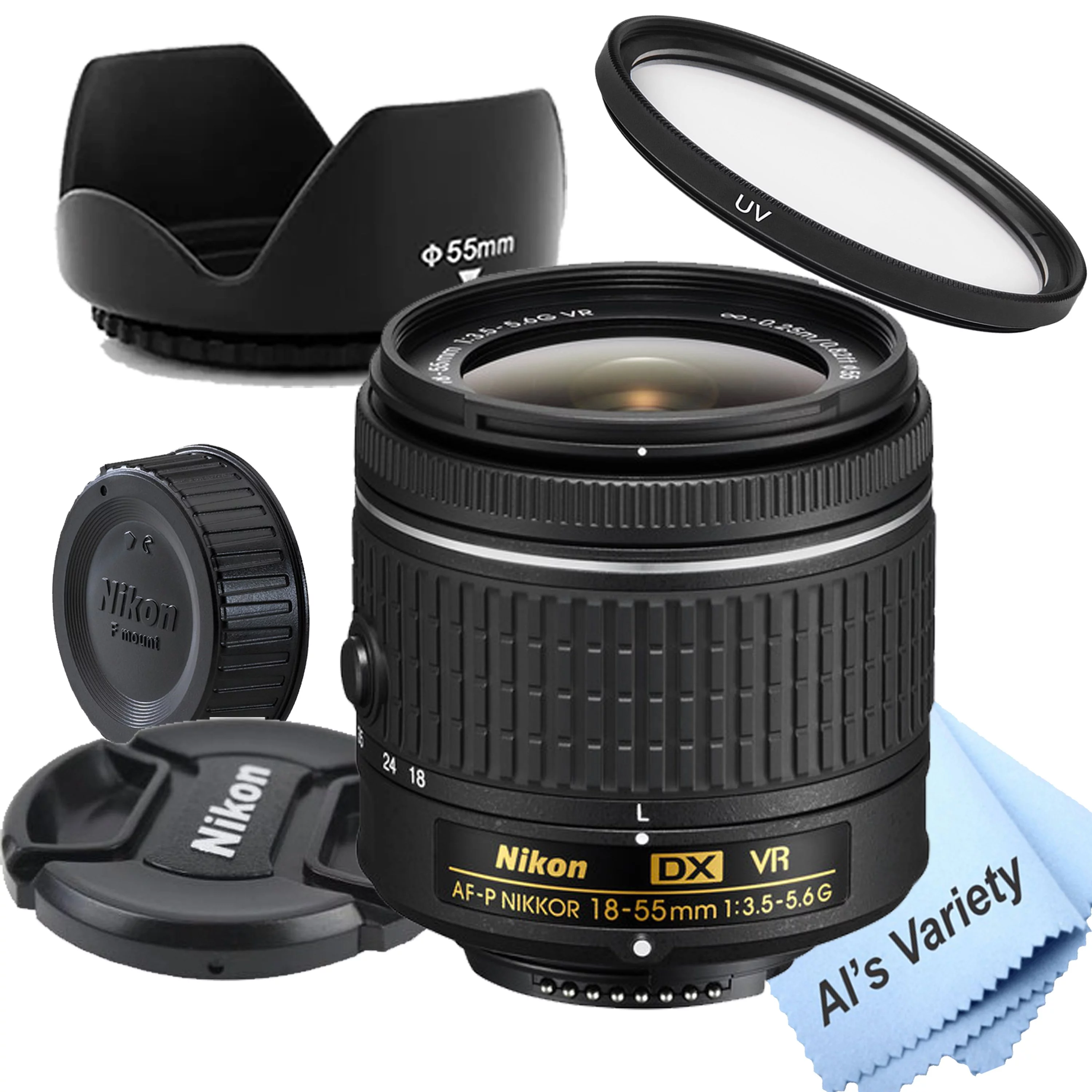Nikon AF-P DX NIKKOR 18-55mm f/3.5-5.6G VR Lens White Box - Curated Treasures Market