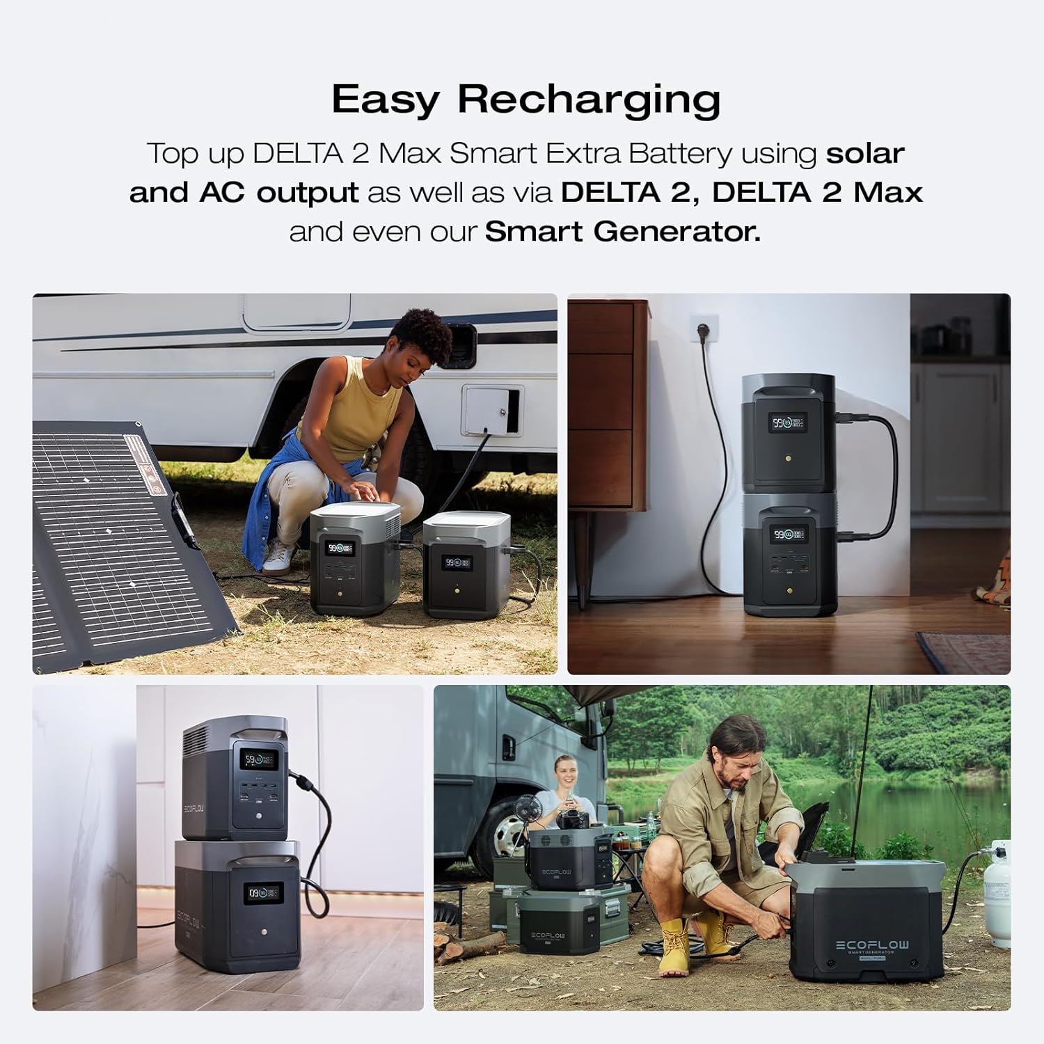 EF ECOFLOW DELTA 2 Max Power Station Extra Battery, 2048Wh LiFePO4 (LFP) Battery