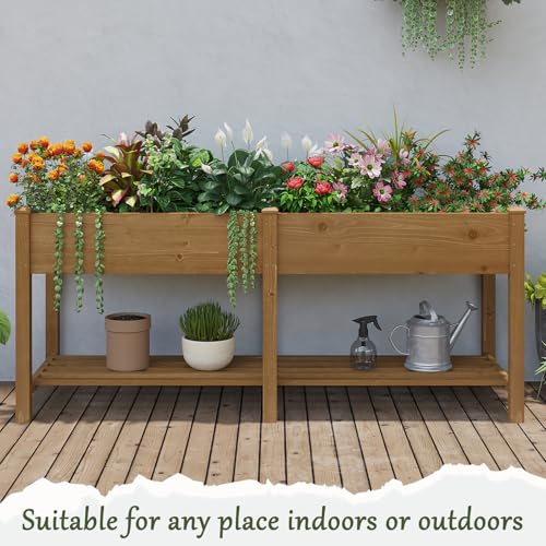 Wooden Raised Garden Bed ，Planter Box with Legs, Wooden Planter -Grow Herbs and Vegetables Outdoors &ndash; Naturally Rot-Resistant