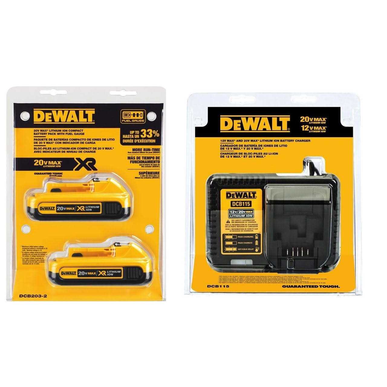 DeWalt 20V MAX Compact Ion Battery DCB203-2 - Shop Hardware Tools Online Store
