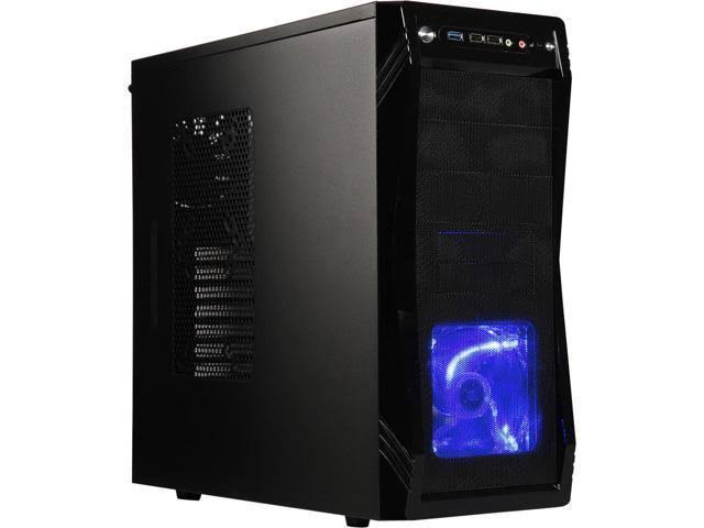 Rosewill Challenger ATX Mid-Tower 3X Fans Blue LED Gaming PC Case