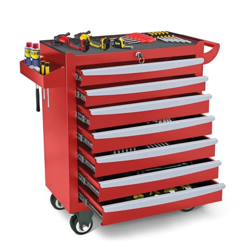 Rolling Tool Chest, Metal Tool Box with 5 Drawers