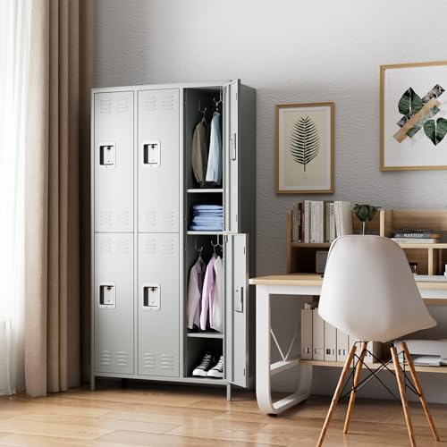 METAN Metal Storage Locker for School Office Gym Bedroom, 12 Doors Locker Cabinet for Employees, Industrial Steel Storage Locker with 12 Hooks