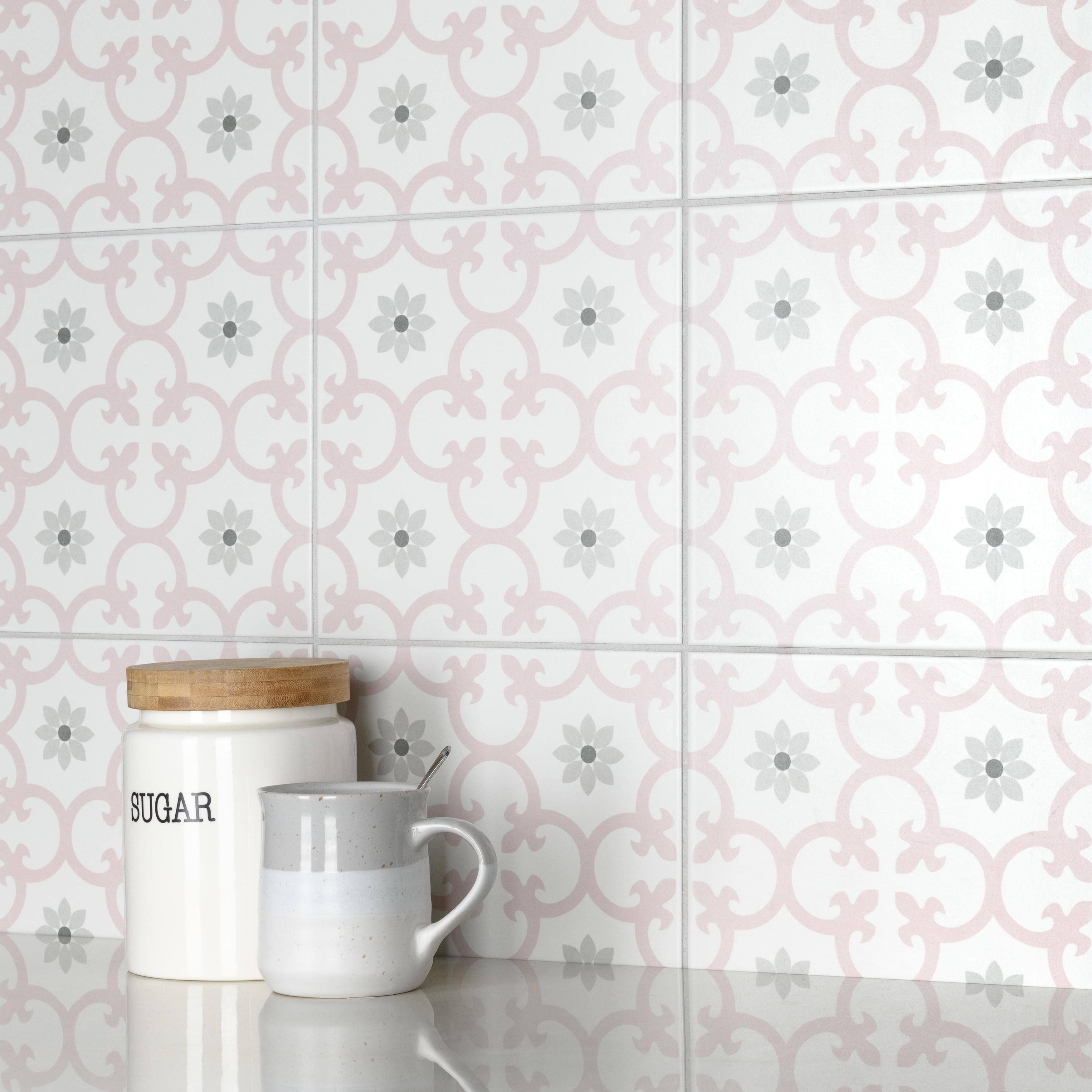 Affinity Tile FCD10 Arte Loire - 10x22 Square Encaustic Floor and Wall Tile - Textured Visual - Sold by Carton (11.11 SF/Carton)