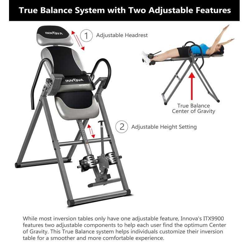 Innova Health AND Fitness ITX9900 Inversion Table with Air Lumbar Support - Sports Supplies Online Store