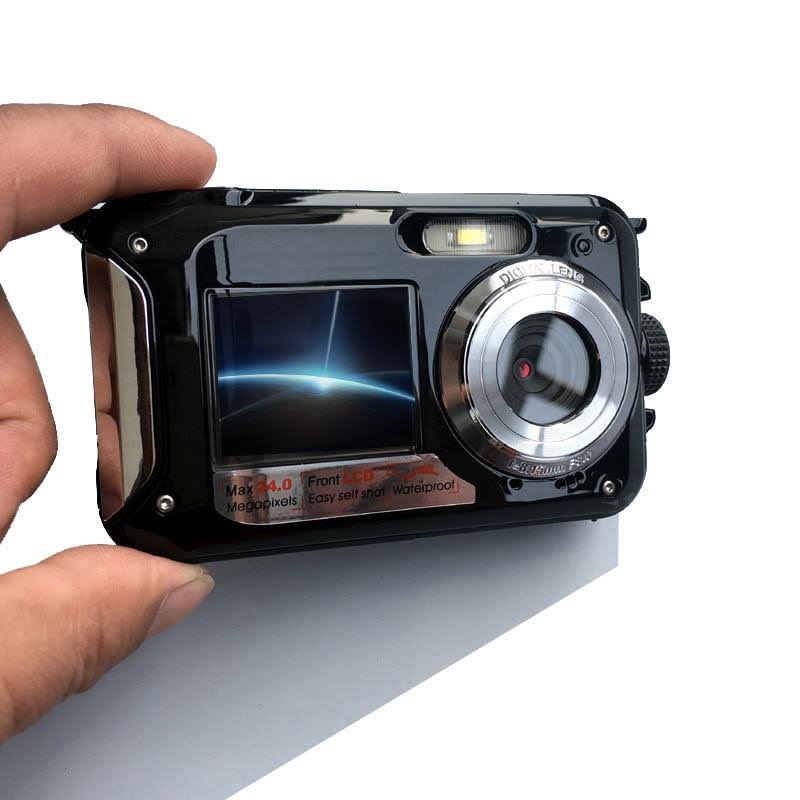 HD 1080P 16x Zoom, Waterproof-digital Camera with Dual-screens