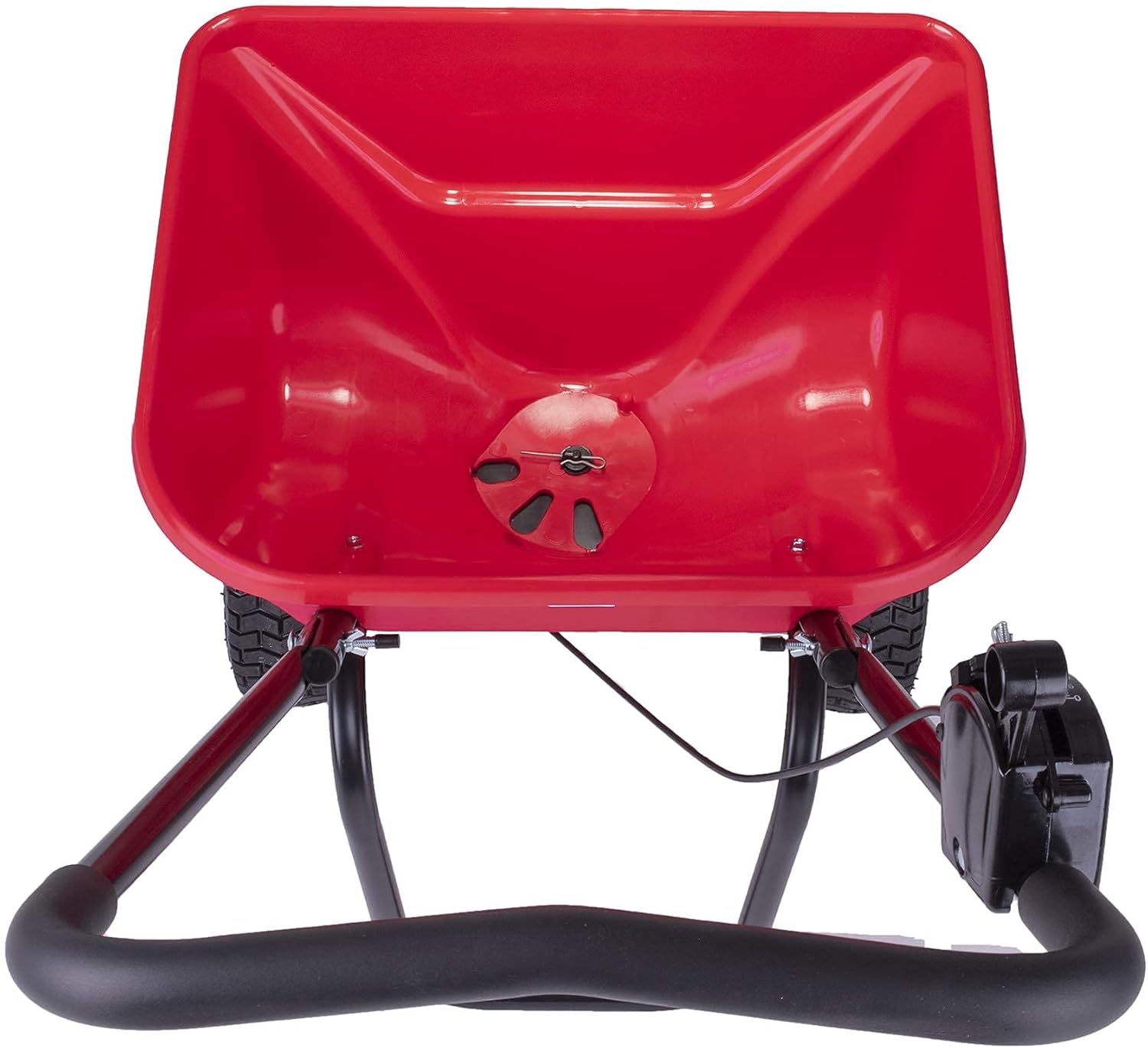 EarthWay 2050P Deluxe 80 LBS Heavy-Duty Walk Behind Commercial Broadcast Spreader with Pneumatic Tires, Even Spread