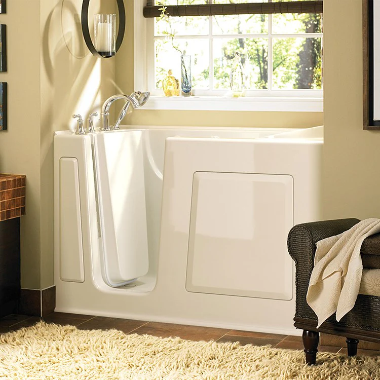 3060 Series 30"W x 60"L Gelcoat Walk-In Soaking Bathtub with Left-Hand Drain/Faucet