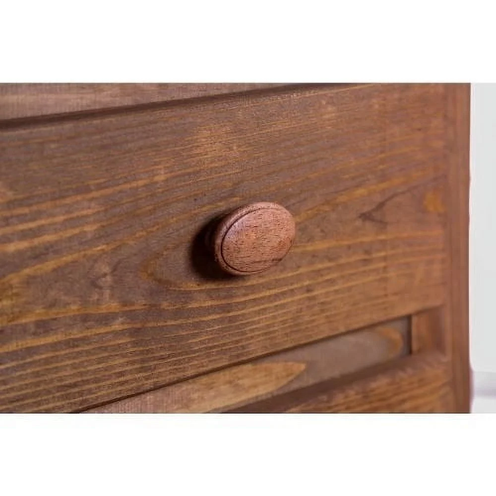 Wooden 2 Drawers Night Stand In Mahogany Finish, Brown- Saltoro Sherpi