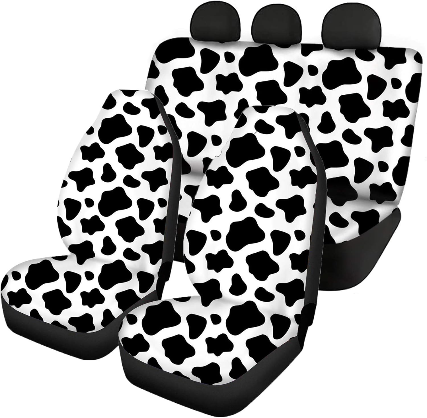SEANATIVE Stretchy Car Seat Cover Camo Forest Deer Universal Car Interior Seat Cover Machine Washable Anti-Slip Front and Rear Bench Back Seat Cover