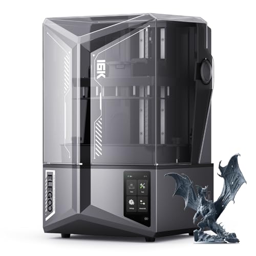 ELEGOO Saturn 4 Ultra 16K Resin 3D Printer with 10" 16K Mono LCD and Flip-up Lid, Smart Tank Heating at 30 ｰC, 150mm/h High Speed Printing