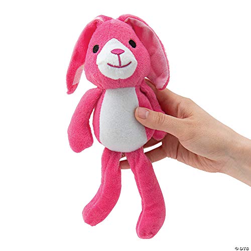Fun Express Bulk Long Ear Plush Bunnies - Set of 72 - Easter Stuffed Animal Toys