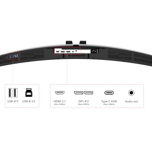 INNOCN 45C1R 45 Inch 5120 x 1440p Ultrawide Curved Gaming Monitor, R1500, HDR400, USB Type-C 90W Power Delivery, PIP/PBP, Built-in Speaker