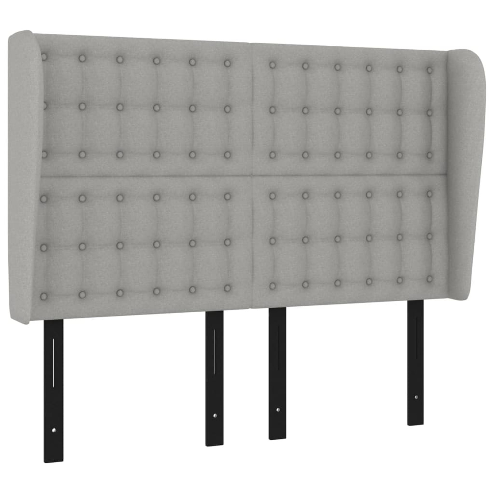 Anself Box Spring Bed with Mattress Light Gray Full Fabric