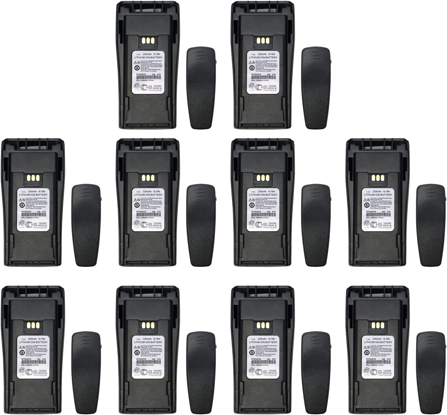 (10PCS) NNTN4497DR NNTN4497CR 7.4v Battery NNTN4497 NNTN4497AR NNTN4496 Replacement Battery [Upgraded] for Motorola CP200 CP200D CP150 CP340 CP360
