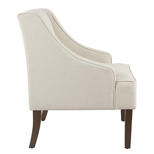 HomePop Velvet Swoop Arm Accent Chair, Suri Blue