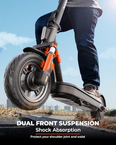 MEGAWHEELS Electric Scooter for Adults, 14/19/28 Miles Long Range,15.5/20 Mph Top Speed, Front Dual Supsension Electric Scooter with Cruise Control