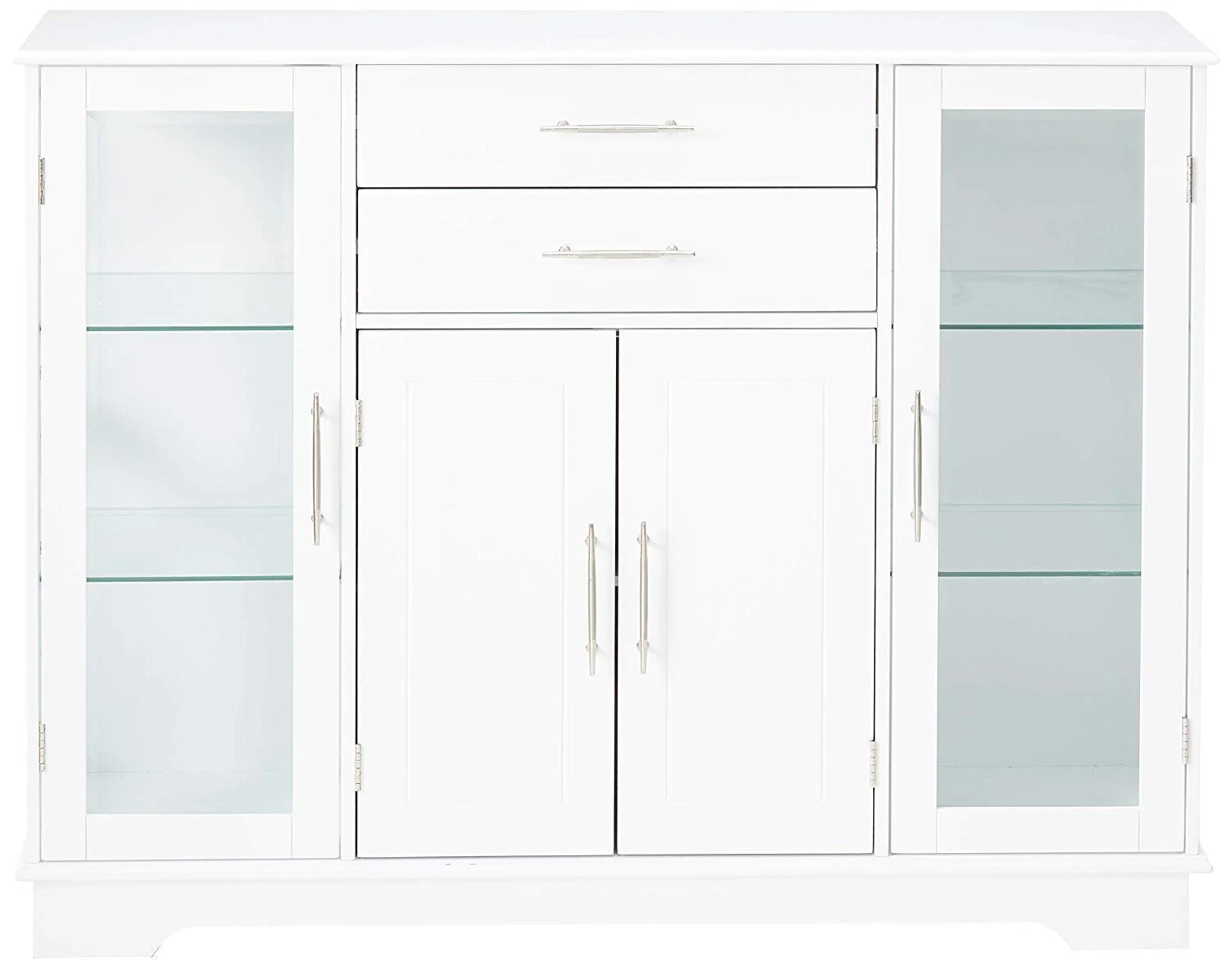 Elias Contemporary Wooden Sideboard Buffet China Cabinet, White