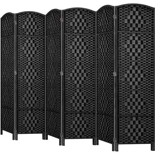 Room Divider, Room Dividers and Folding Privacy Screens, 16in Privacy Screen, 6 Panel Temporary Wall Partitions, 6ft Space Separation Panel Screen