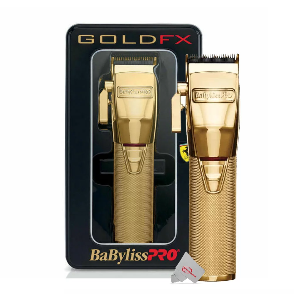 BaByliss PRO FX870G Cordless Clipper Gold with Replacement Gold Titanium Wedge Blade #FX603G - Radiant Selections