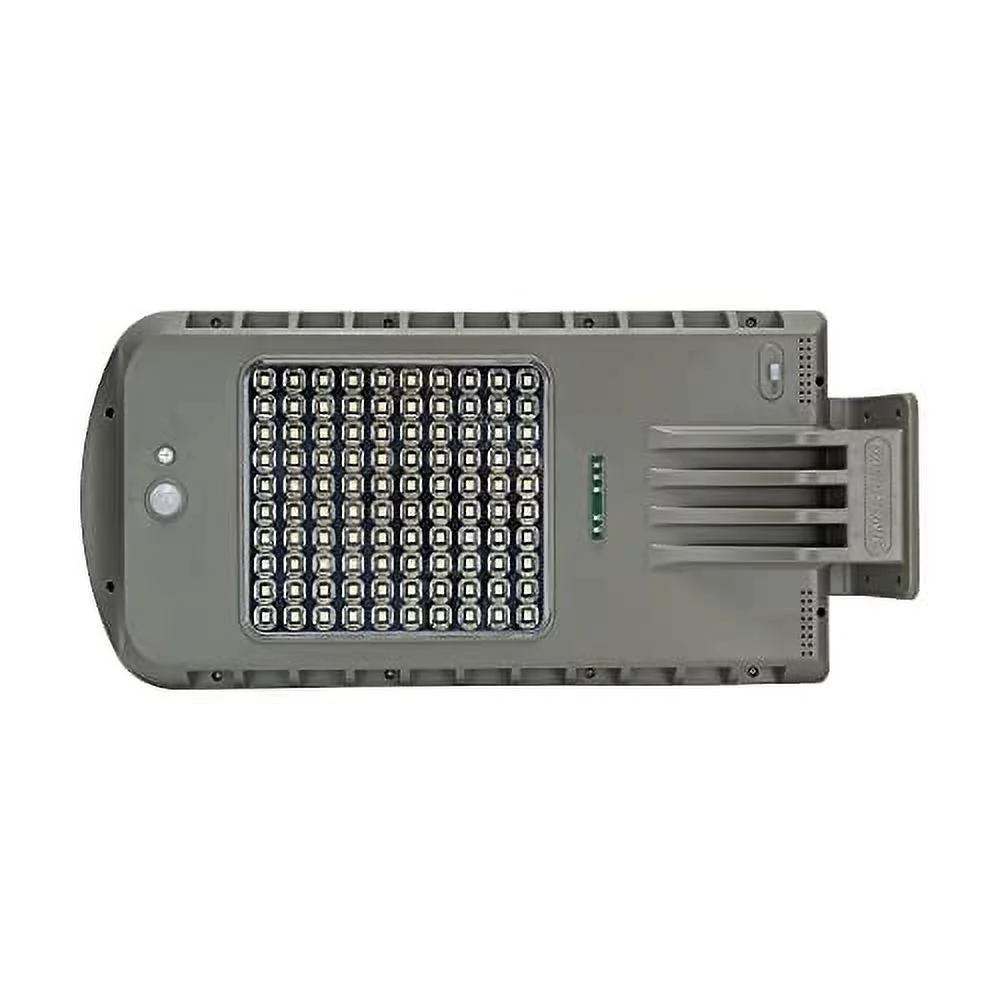 Gama Sonic 2800 Lumens Outdoor Solar Light with PIR Motion Sensor with Timer, Bright White Area Light, Dark Grey