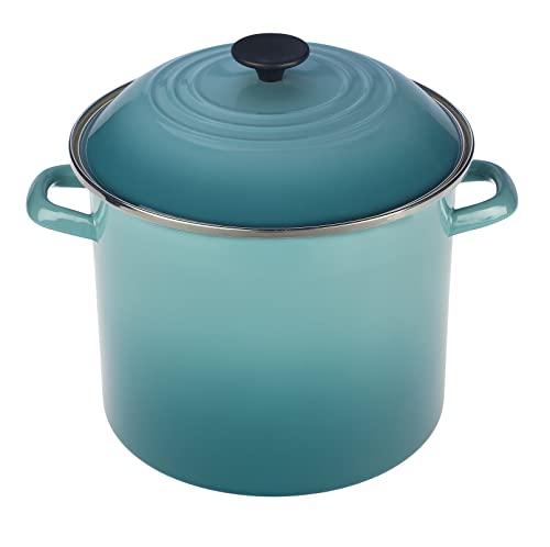 Le Creuset Enamel on Steel Stockpot, 10 qt., Olive