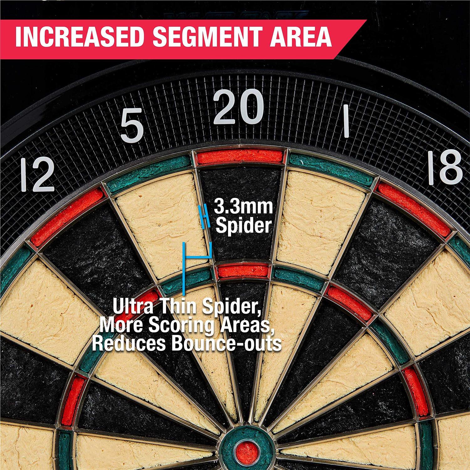 MD Sports Bristlesmart Electronic Dartboard Cabinet Set with Steel Tip Darts - Sports Supplies Online Store
